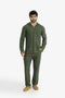Jacquard straight-leg pants with drawstring
