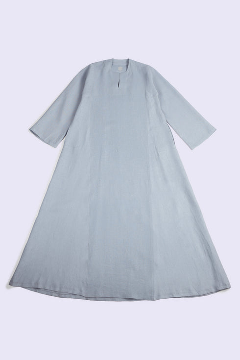 Linen jellabiya with side pockets