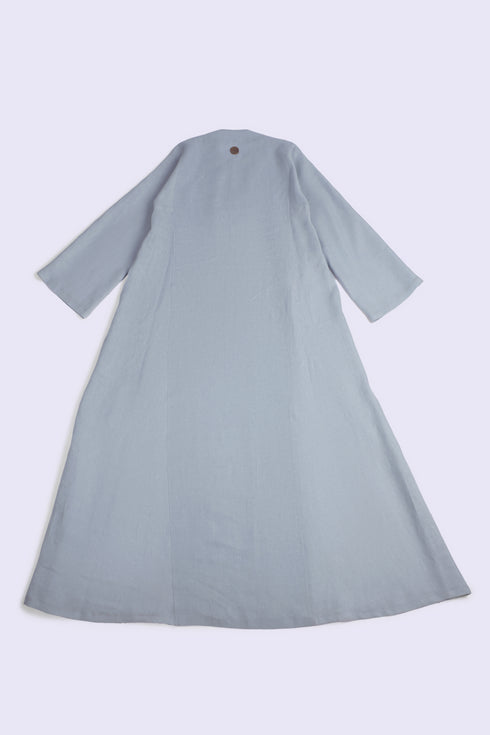 Linen jellabiya with side pockets