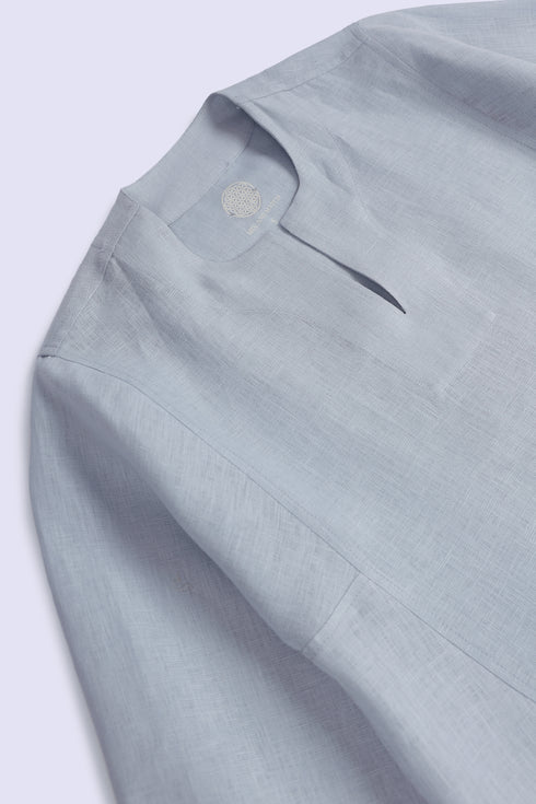 Linen jellabiya with side pockets