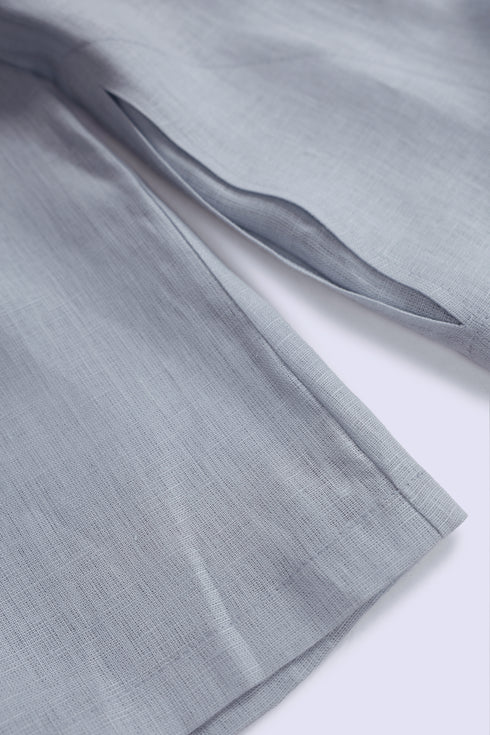 Linen jellabiya with side pockets