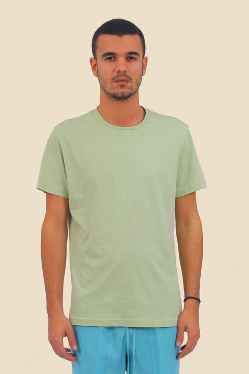 T-Shirt in cotton jersey with round neckline