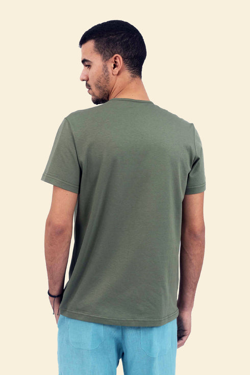 T-Shirt in cotton jersey with round neckline