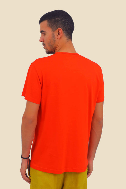 T-Shirt in cotton jersey with round neckline