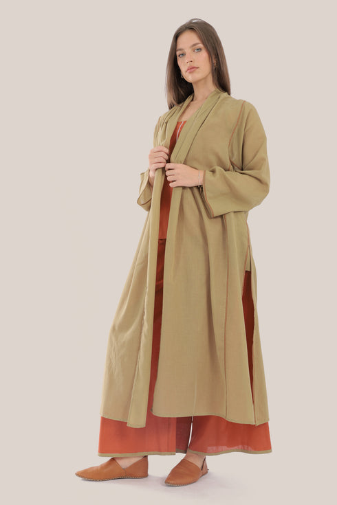 Long Coat with draped shawl collar