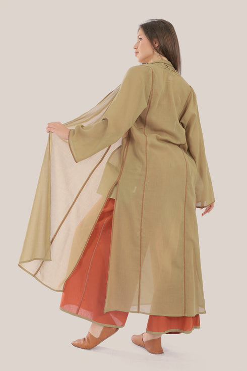 Long Coat with draped shawl collar