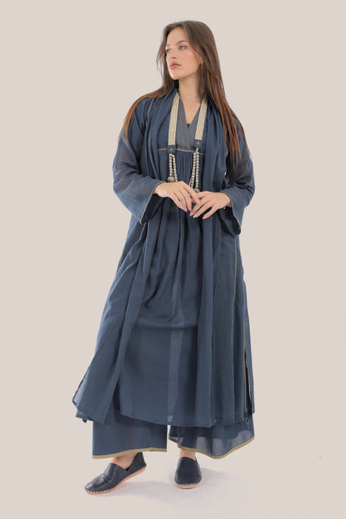 Long Coat with draped shawl collar