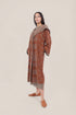 Reversible jacquard coat with hoodie