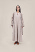 Embroidered coat in linen-cotton blend