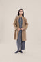 Short coat in furry wool blend