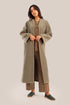 Oversized wool fur coat