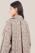 Embroidered long-sleeve cotton coat