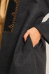 Embroidered Wool long Coat