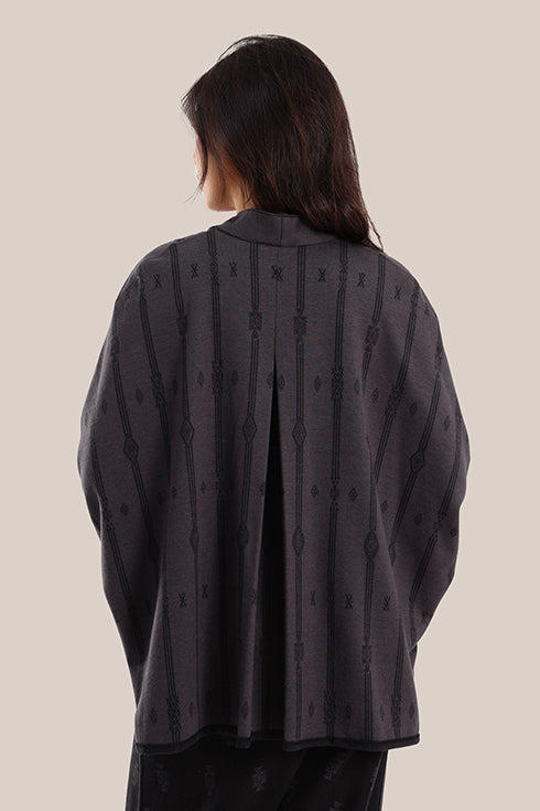 Striped patterned jacquard jacket