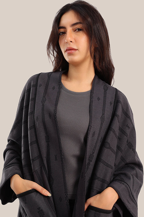 Striped patterned jacquard jacket