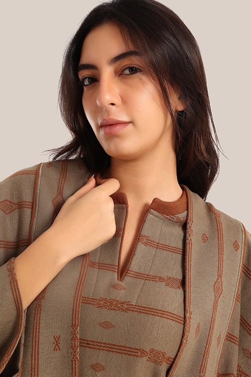 Striped patterned jacquard jacket