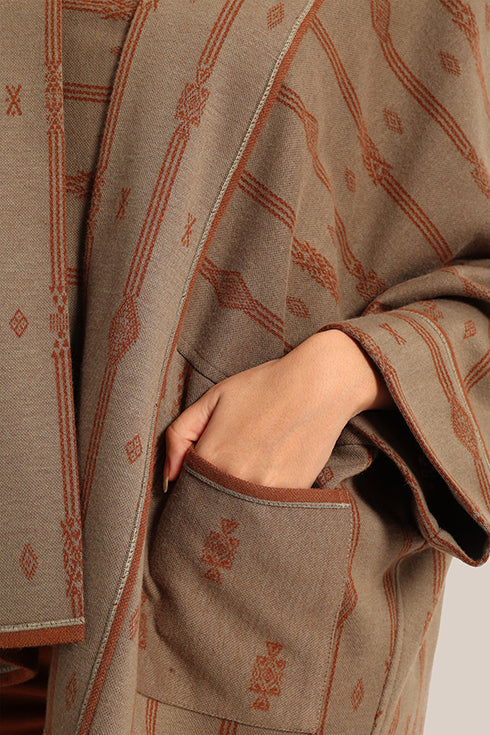 Striped patterned jacquard jacket