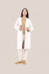 Reversible cotton faux cashmere blend coat