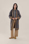 Reversible cotton faux cashmere blend coat