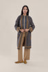 Reversible cotton faux cashmere blend coat