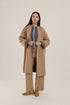 Reversible cotton faux cashmere blend coat