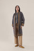 Reversible cotton faux cashmere blend coat