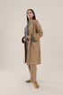 Reversible cotton faux cashmere blend coat
