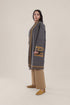 Reversible cotton faux cashmere blend coat