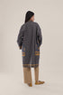 Reversible cotton faux cashmere blend coat