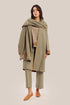 Reversible cotton faux cashmere blend coat