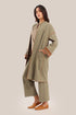Reversible cotton faux cashmere blend coat