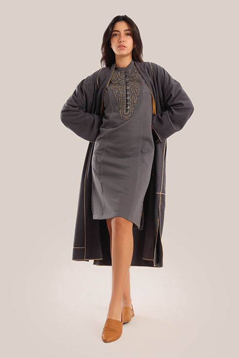 Reversible cotton milton printed coat