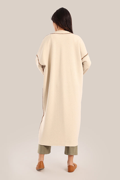 Oversized reversible quilted coat