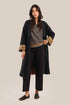 Polar fleece reversible long sleeve coat