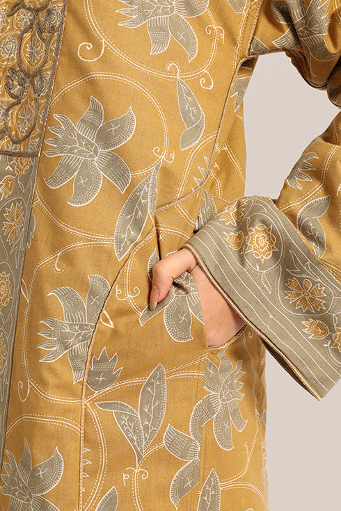 Polar fleece reversible long sleeve coat