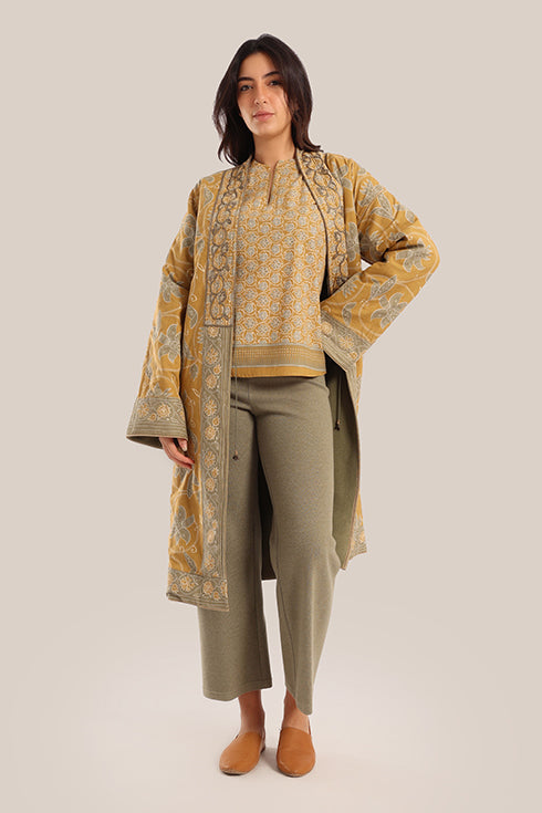 Polar fleece reversible long sleeve coat