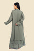 Embroidered long sleeves linen coat
