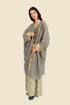 Coat in printed cotton gauze contrast color trims