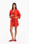 Embroidered short jacket in Egyptian cotton