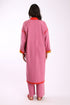 Reversible long coat in cotton blend jacquard with pockets