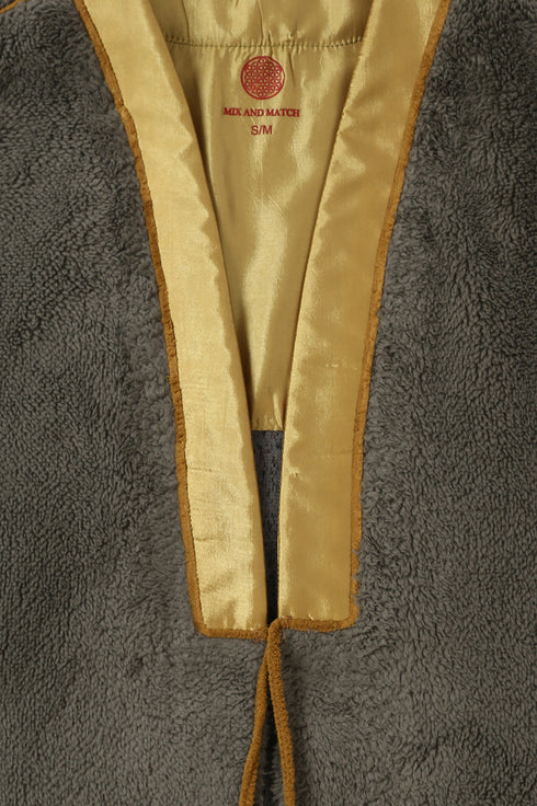 Long coat in faux fur with pockets