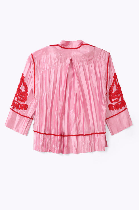 Short jacket in taffeta