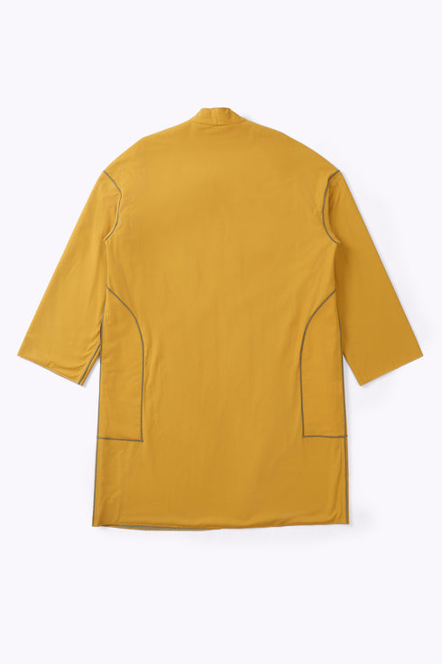 Reversible coat with front embroidered pocket