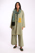 Reversible coat with front embroidered pocket