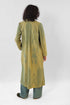 Reversible long coat in cotton blend patterned jacquard