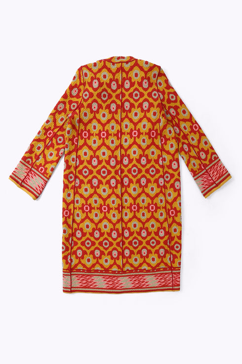 Midi coat  with v-neckline and pockets