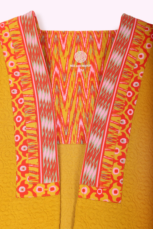 Coat in quilted cotton blend with pockets