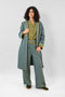 Coat in quilted cotton blend with pockets