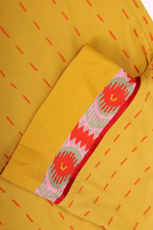 Reversible oversized coverup with one plain and one printed side