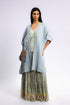 Embroidered coverup in striped linen